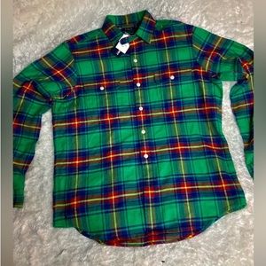 Ralph Lauren Polo Sport Plaid Spun Flannel Long Sleeves Men’s Classic Shirt LRG